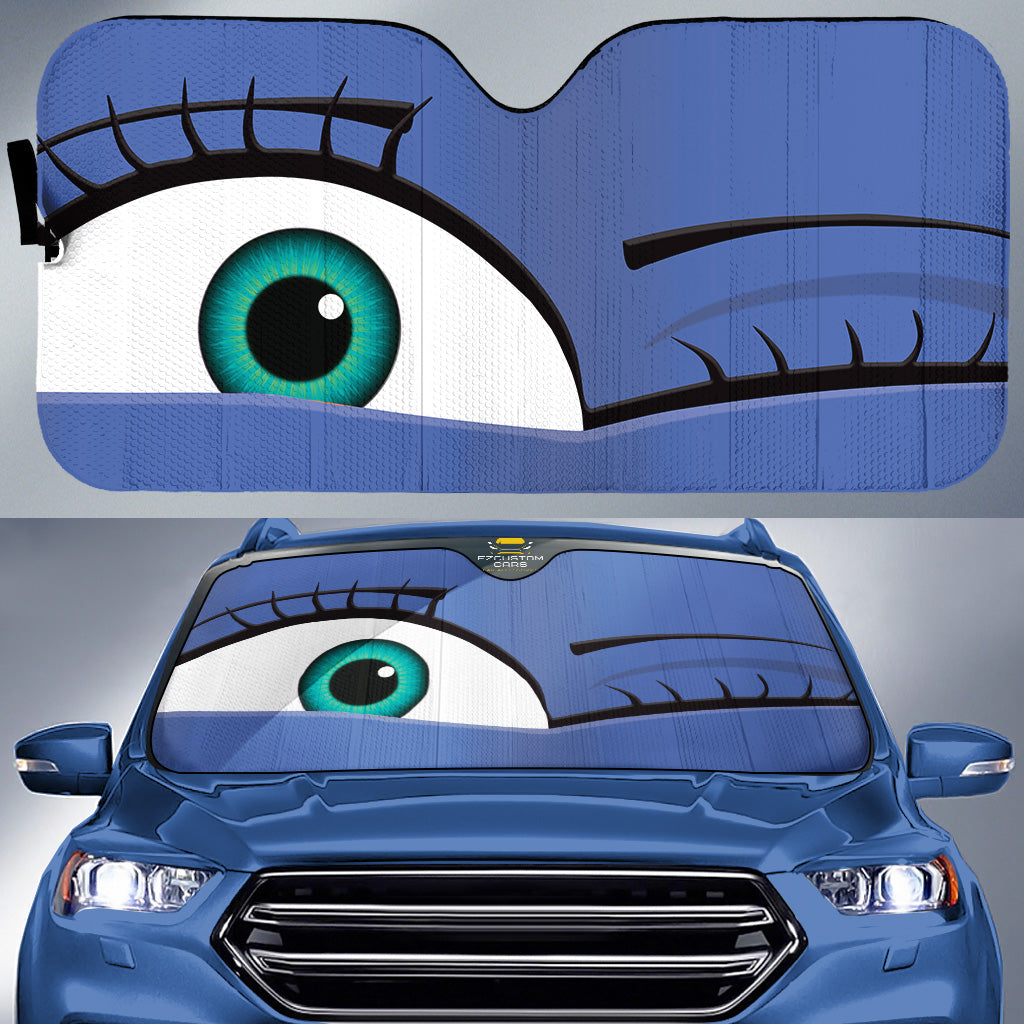 Winking eyeLashes Eyes Custom Car Windshield Sunshades