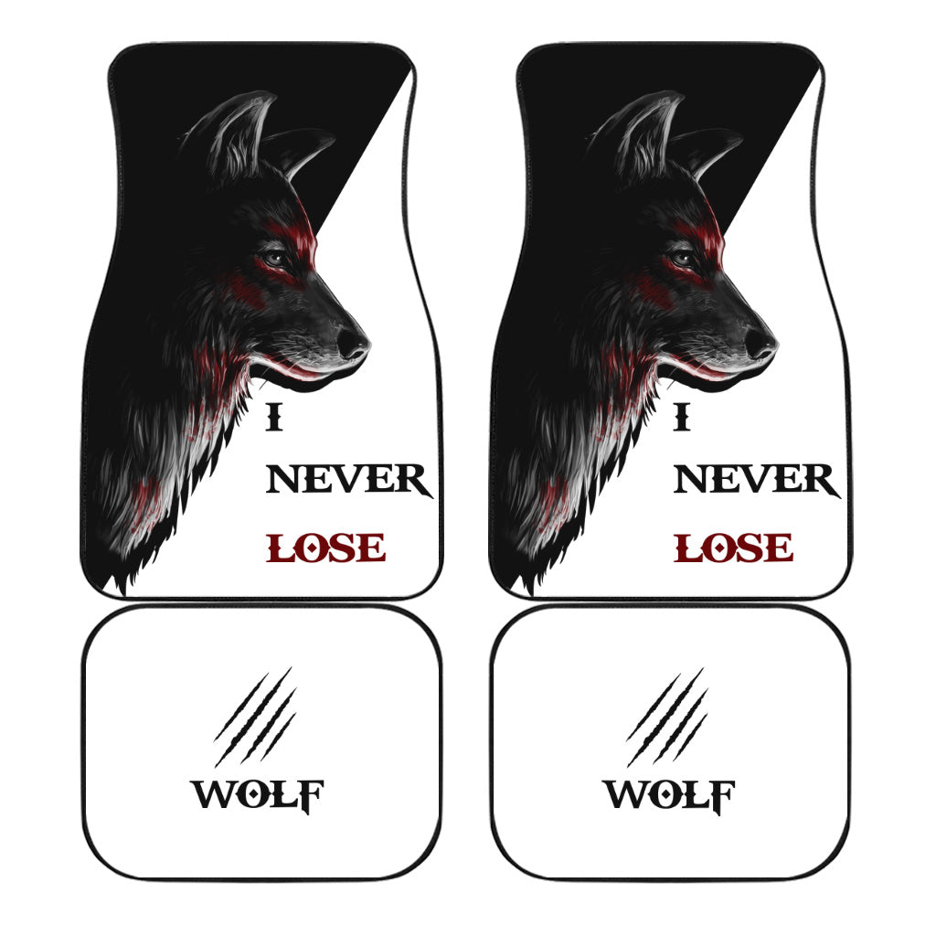 Wolf Car Floor Mats Custom Quotes I Never Lose Animal Car Accessories