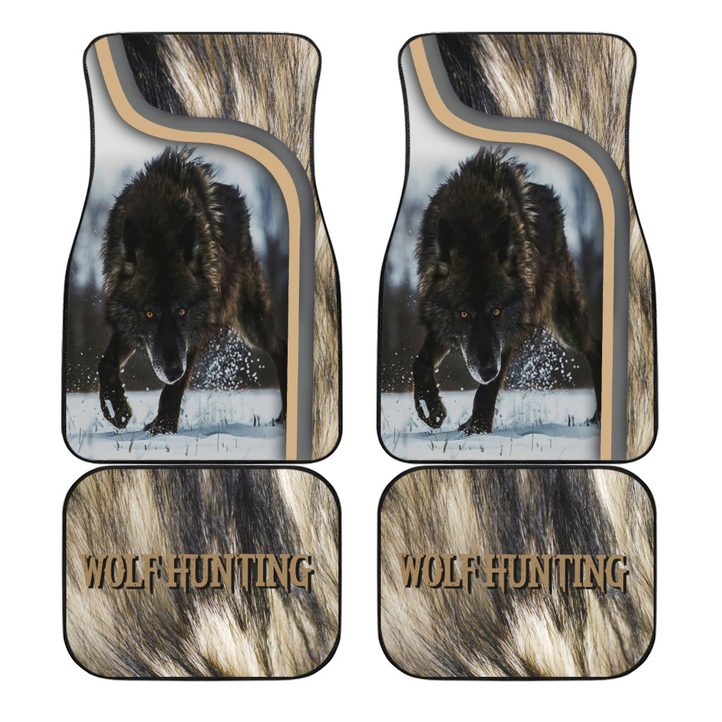 Wolf Hunting Car Floor Mats Custom Animal Car Accessories