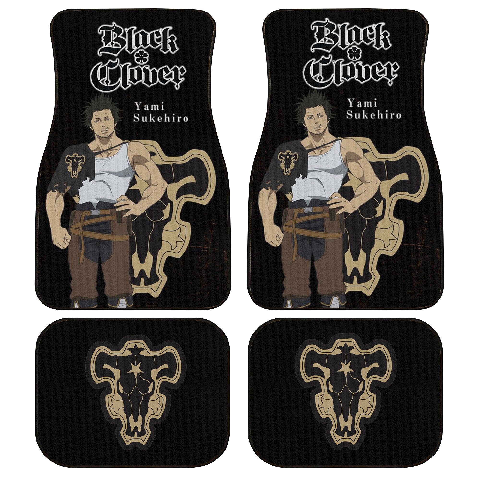 Yami Custom Car Floor Mats Black Clover Anime