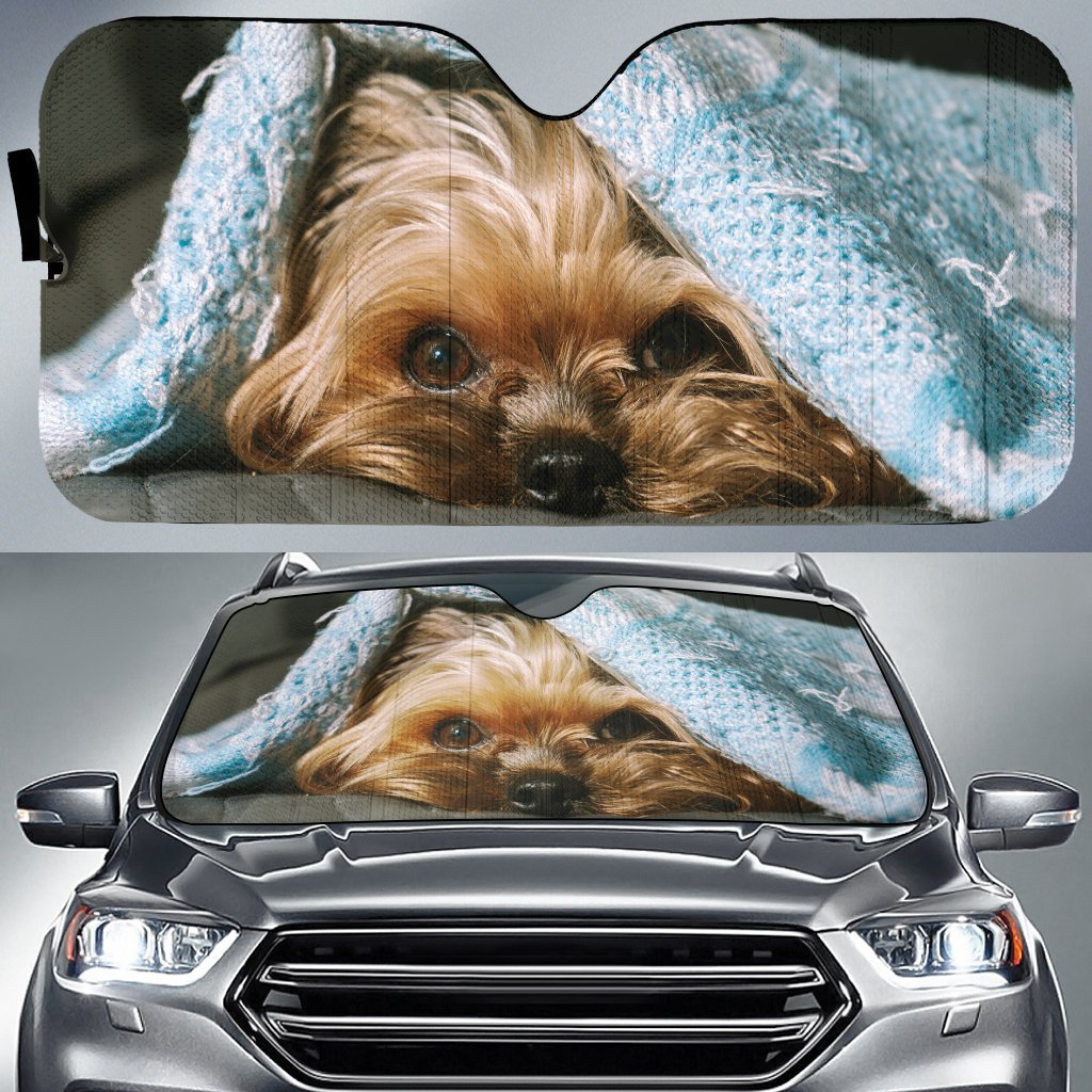 Yorkshire Terrier Cute Car Sunshade