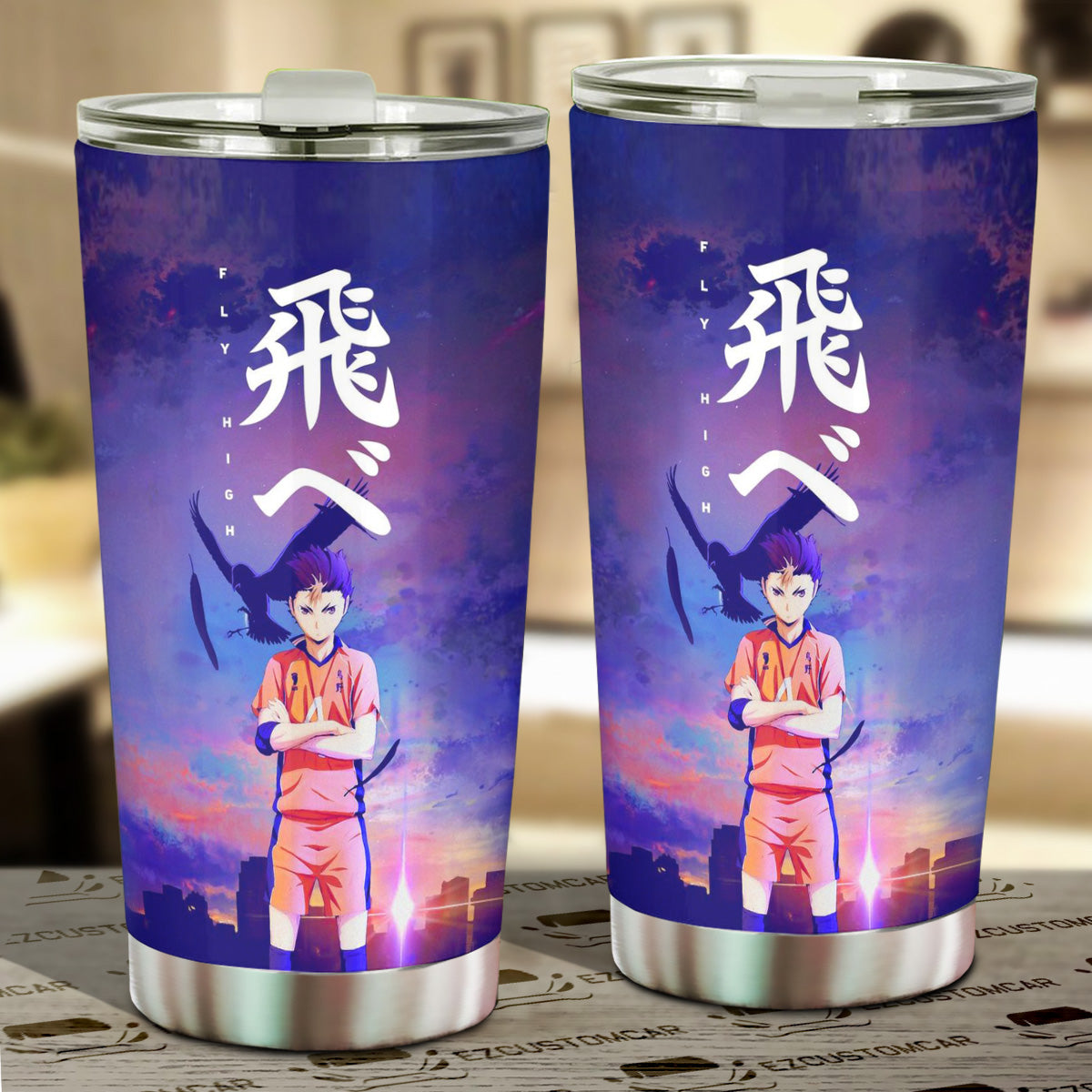 Yū Nishinoya Car Tumbler Cup Custom Haikyuu Volleyball Anime Car Accessories