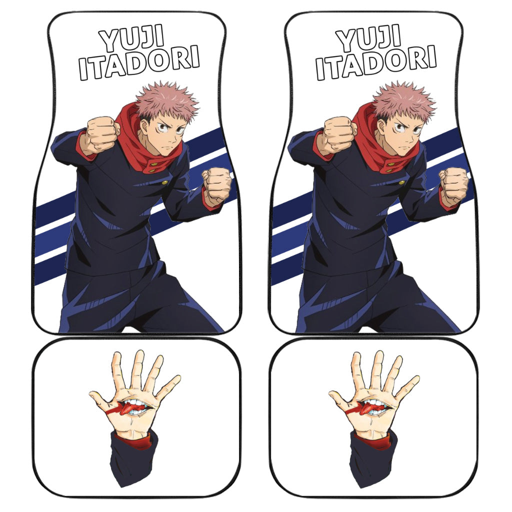 Yuji Car Floor Mats Custom Anime Jujutsu Kaisen Car Accessories