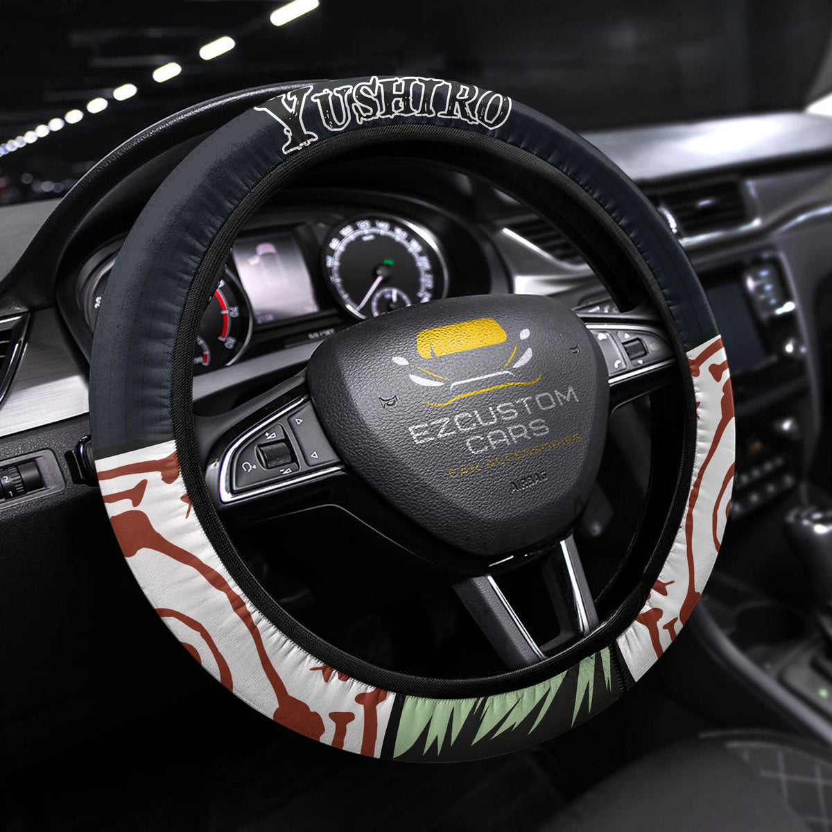 Yushiro Steering Wheel Cover Custom Anime Demon Slayer Car Accessories