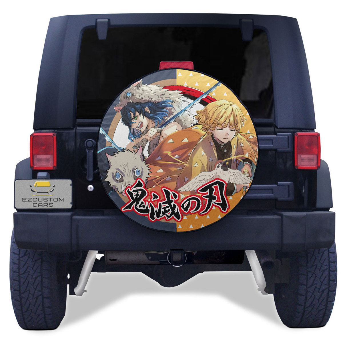 Zenitsu x Inosuke Spare Tire Cover Custom Demon Slayer Anime Car Accessories