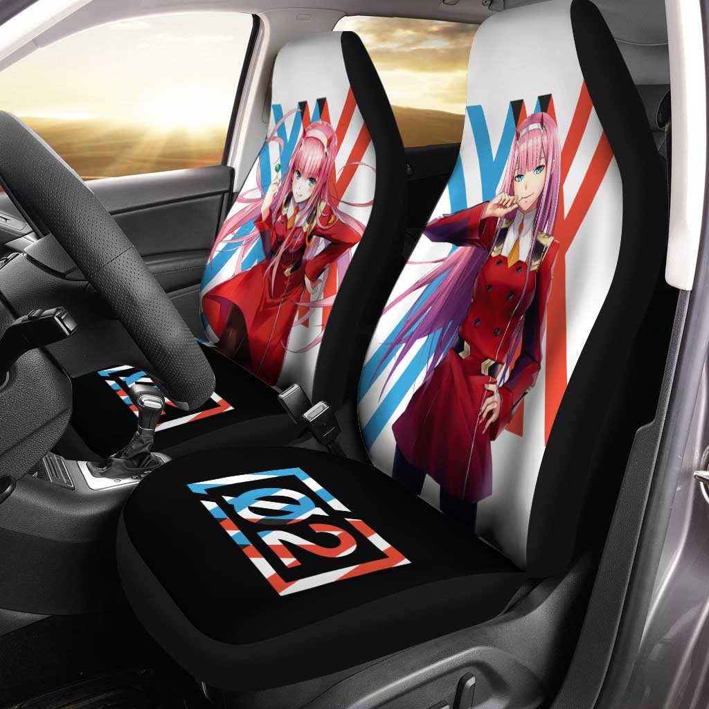 Zero Two Car Seat Covers Custom Darling In The Franxx Anime Car Gifts