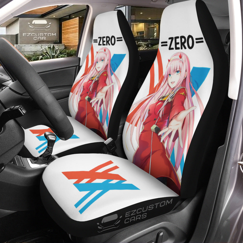 Zero Two Car Seat Covers Custom Darling In The Franxx Anime Car Accessories