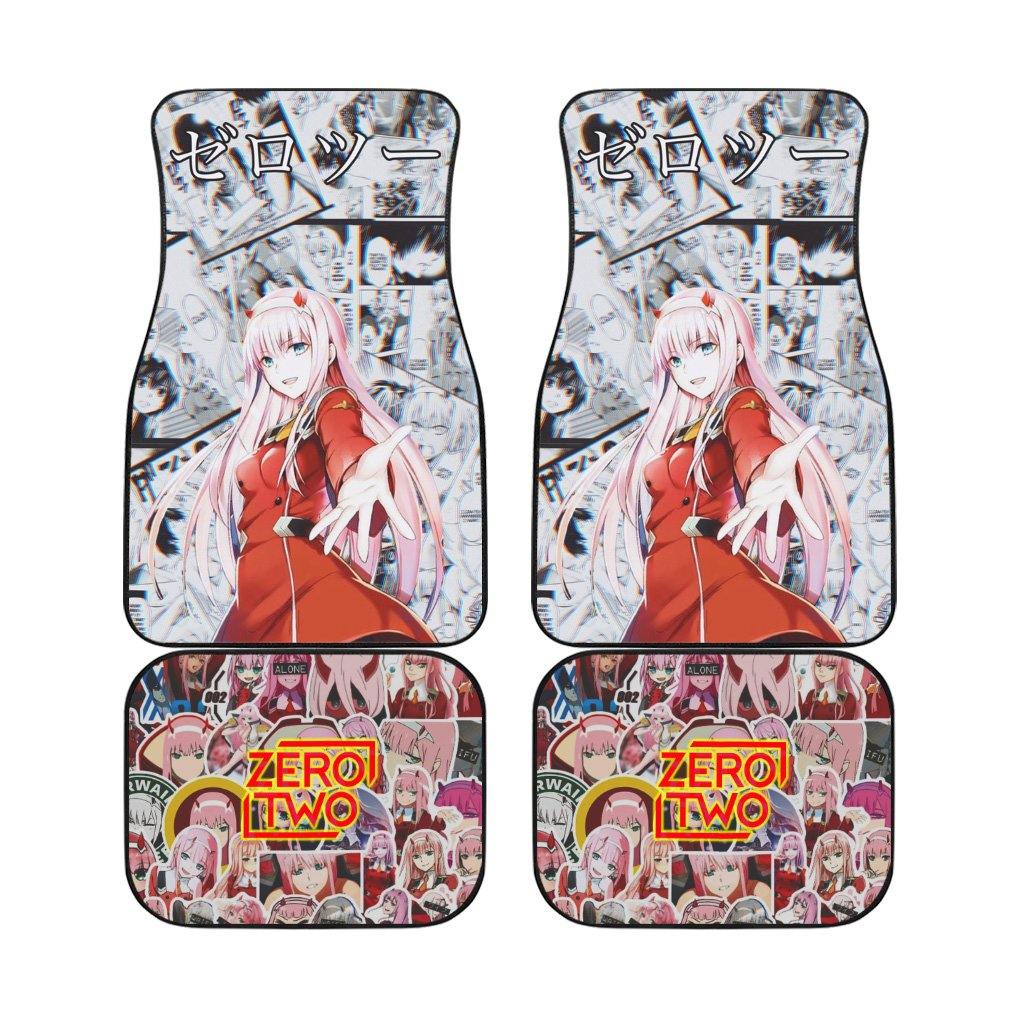 Zero Two Oni Darling In The Franxx Anime Car Floor Mats Fan Gift