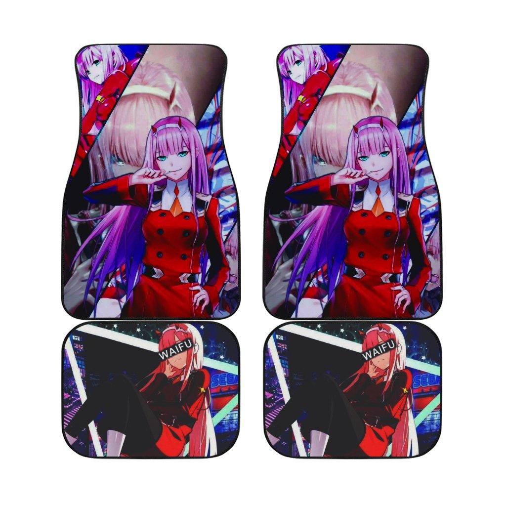 Zero Two Waifu Darling In The Franxx Anime Car Floor Mats Fan Gift