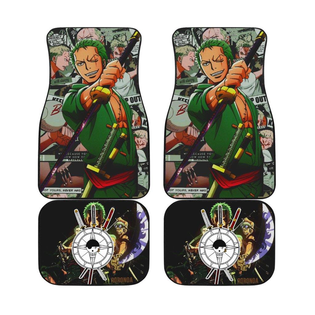 Zoro Car Floor Mats One Piece Anime Car Accessories