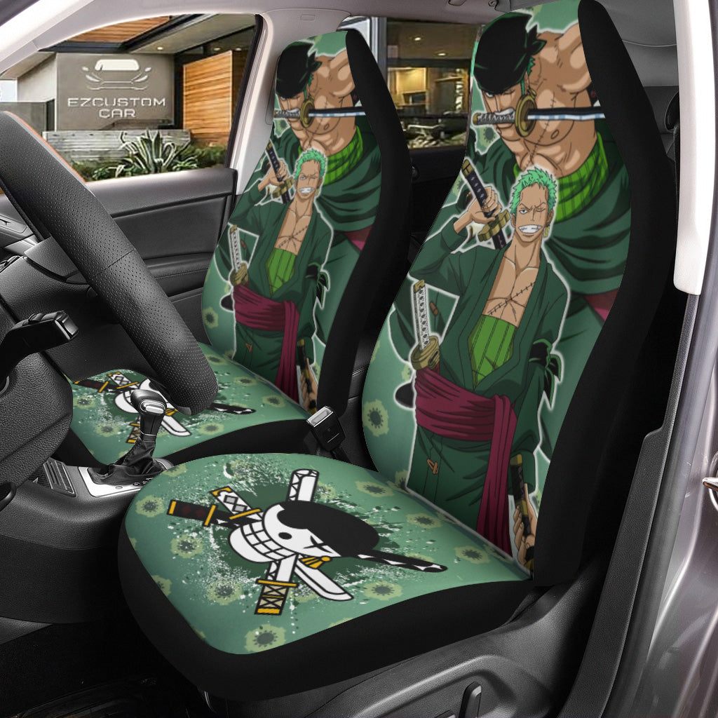 Zoro Car Seat Covers Custom Anime One Piece Car Accessories