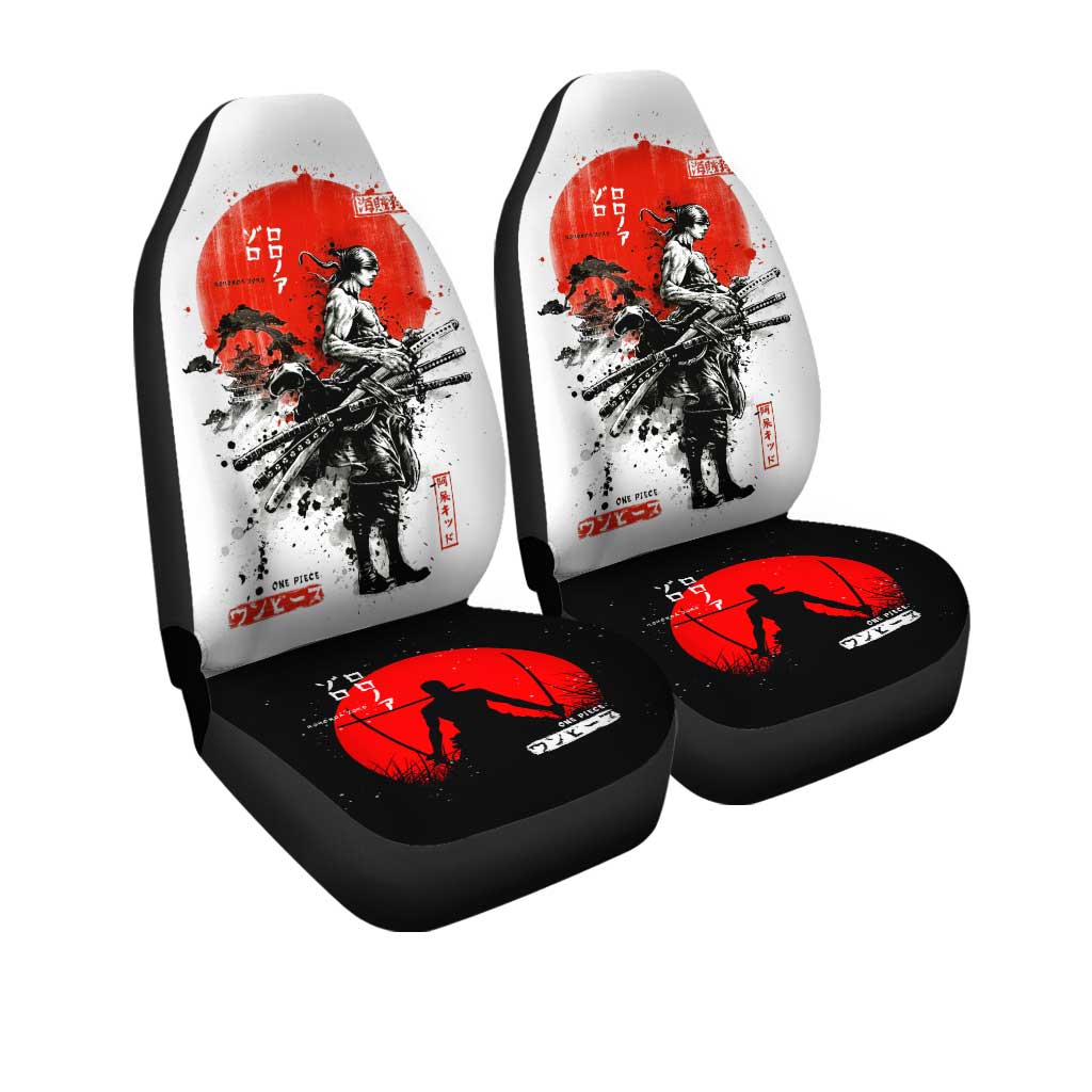 Zoro Samurai Warriors Car Seat Covers Custom One Piece Anime