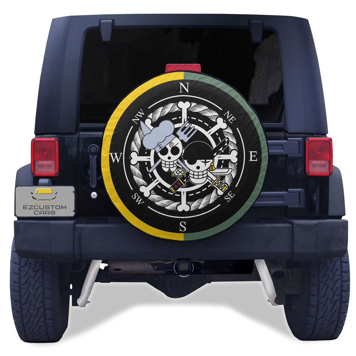 Zoro x Sanji Spare Tire Cover Custom One Piece Anime Car Accessories